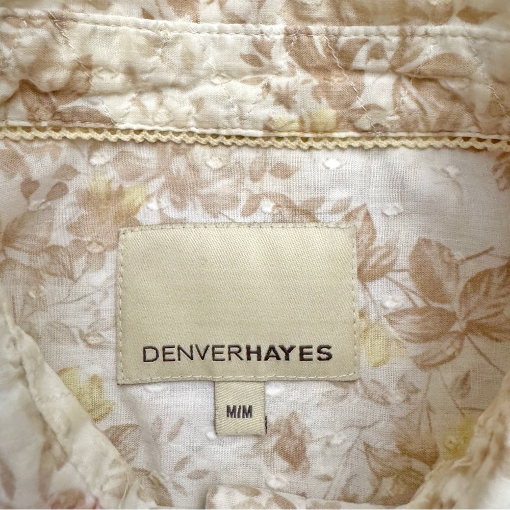 Denver Hayes Floral Pattern Boho Casual Hippie Button Down Shirt Blouse Medium - Picture 3 of 15